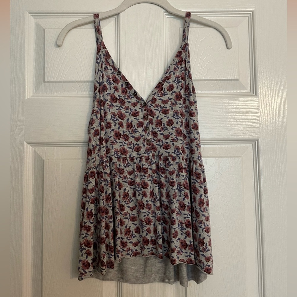Muted floral tank